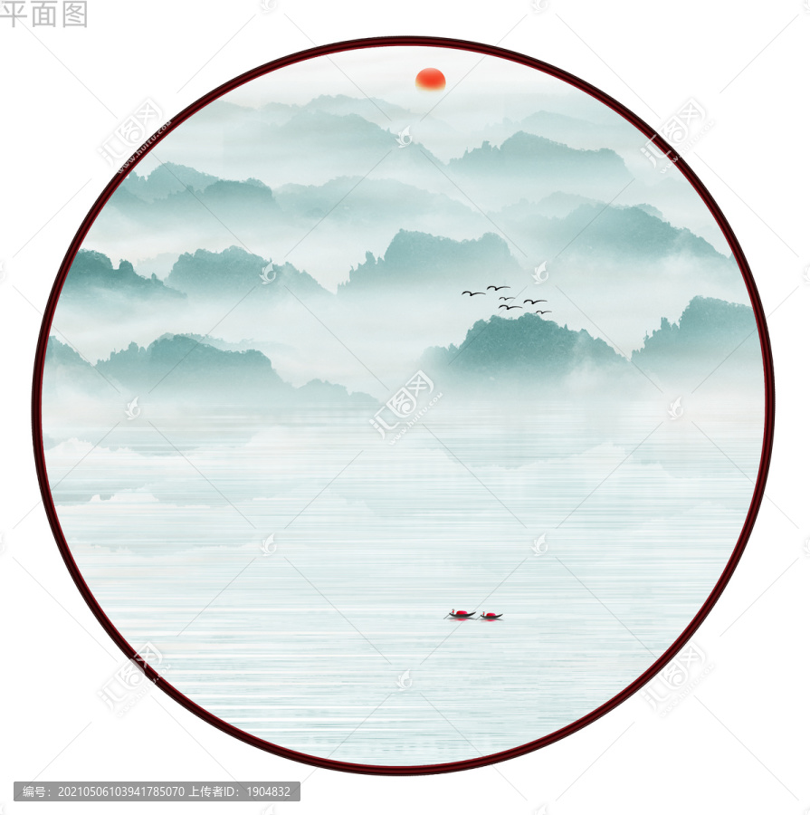 圓形山水畫