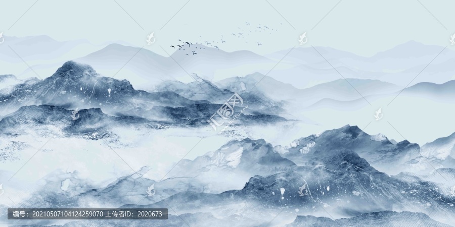 新中式抽象山水畫
