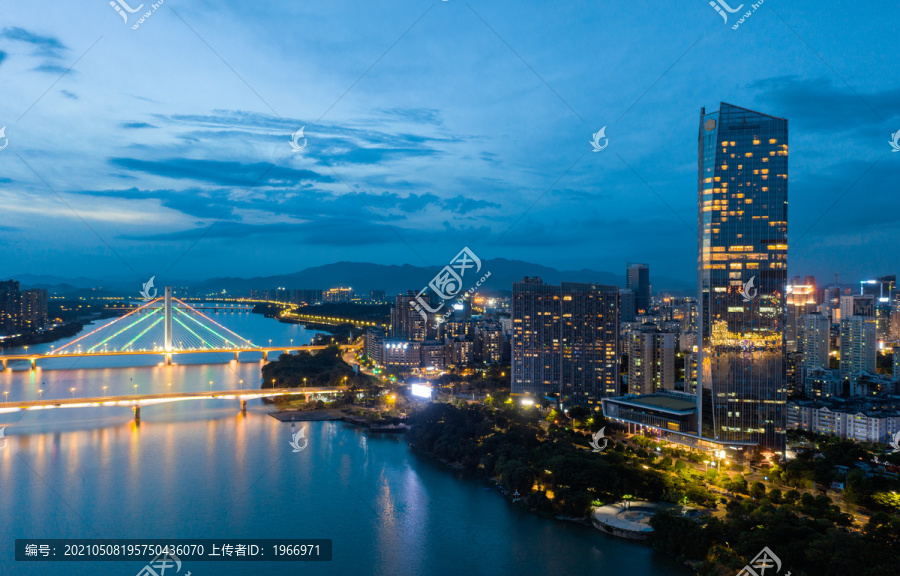 惠州市合生大桥与惠州大桥夜景