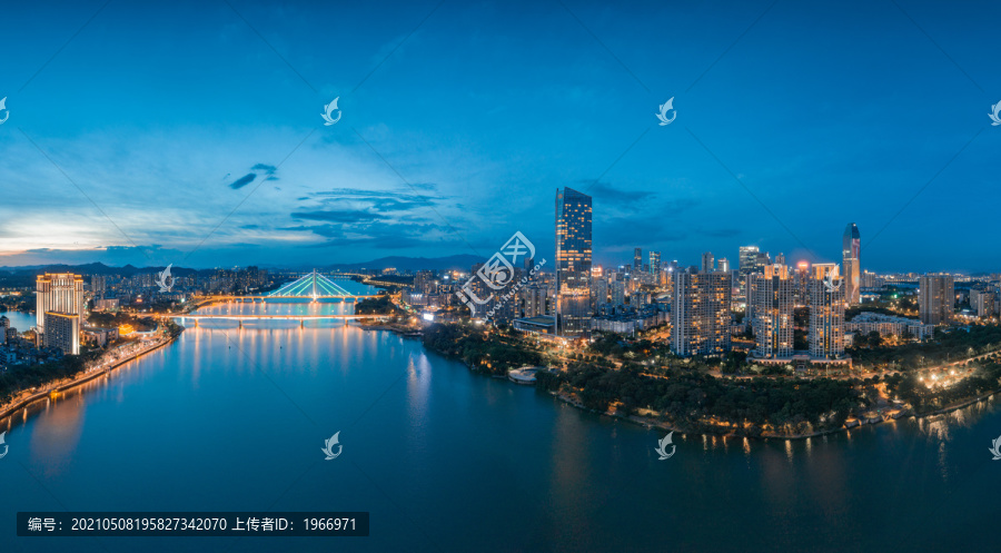 惠州市合生大桥与惠州大桥夜景