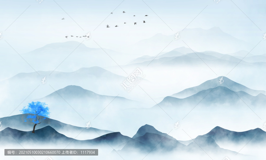 山水裝飾畫