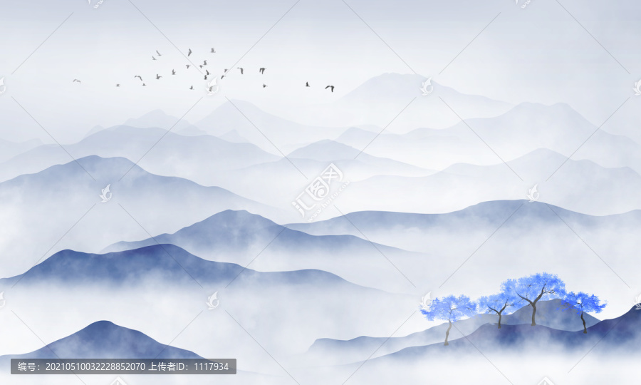 水墨群山