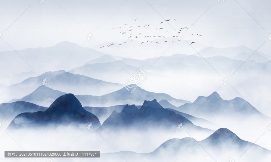 中國風(fēng)水墨山水背景