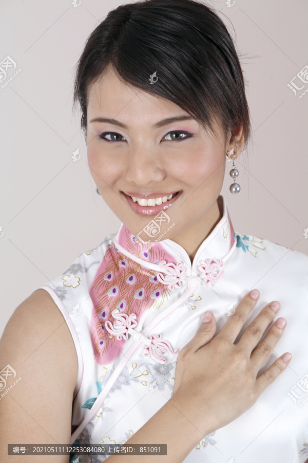 中国女人用手势-欢迎
