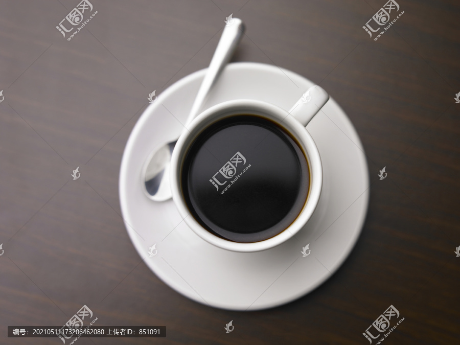 黑咖啡顶视图