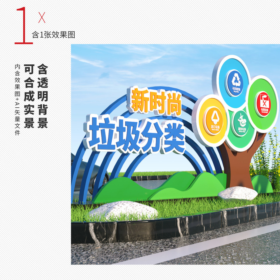 垃圾分類雕塑