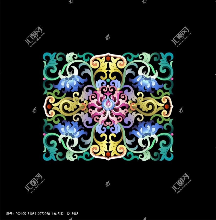 古典復(fù)古傳統(tǒng)花紋