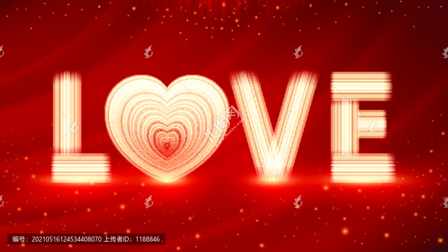 love字體設(shè)計(jì)發(fā)光字