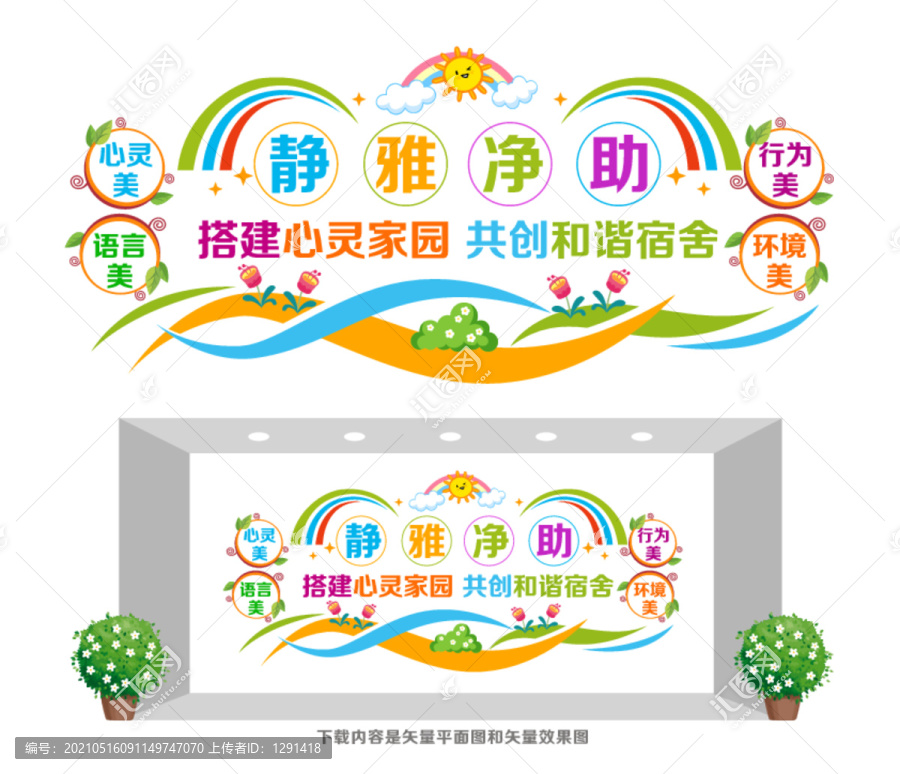 文明寢室文化墻