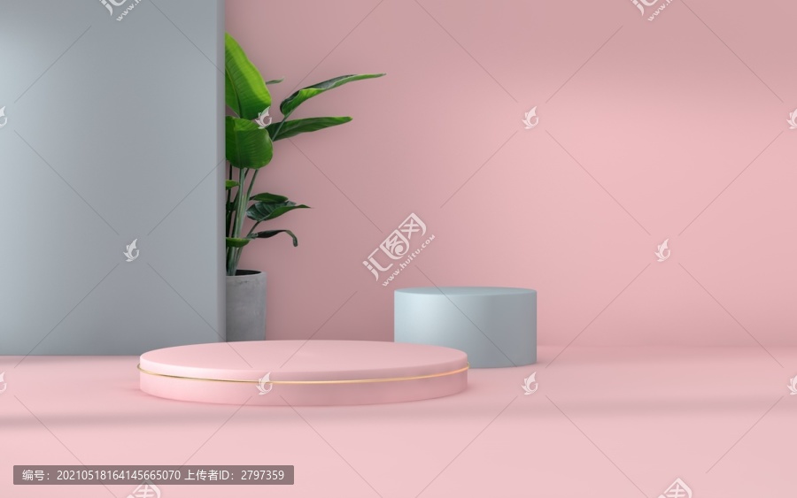 C4D立體背景海報