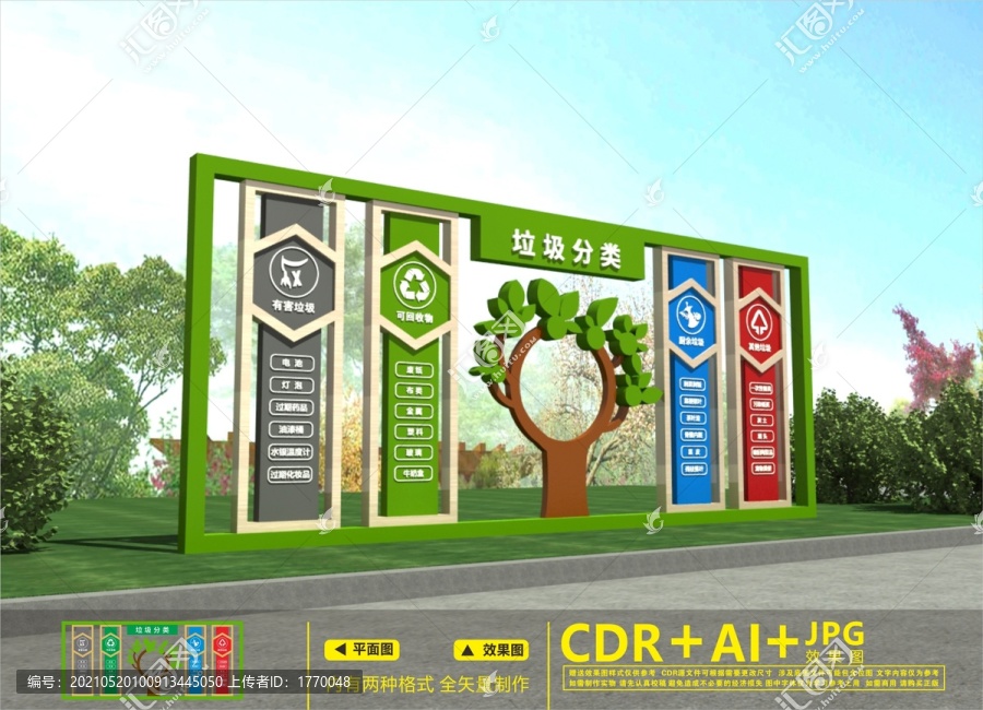 垃圾分類雕塑