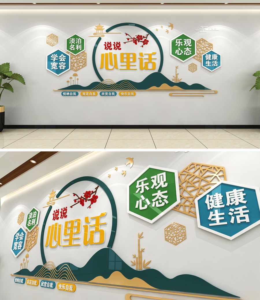 說(shuō)說(shuō)心里話心理輔導(dǎo)室文化墻