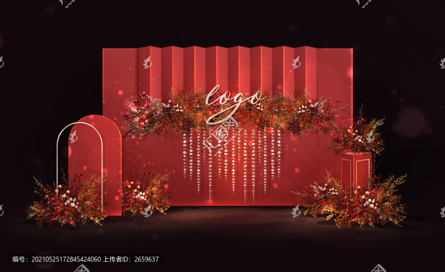 紅色婚禮效果圖
