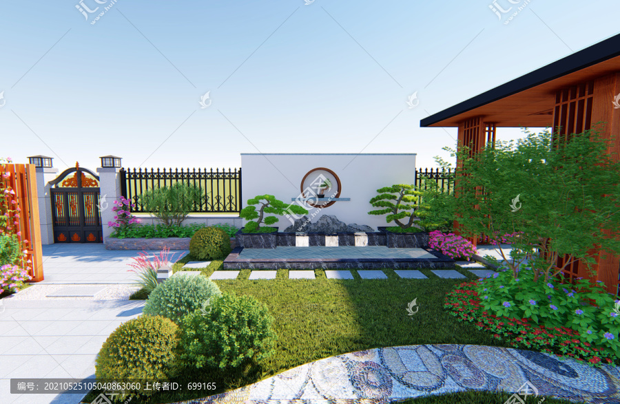 現(xiàn)代園林花園景觀效果圖