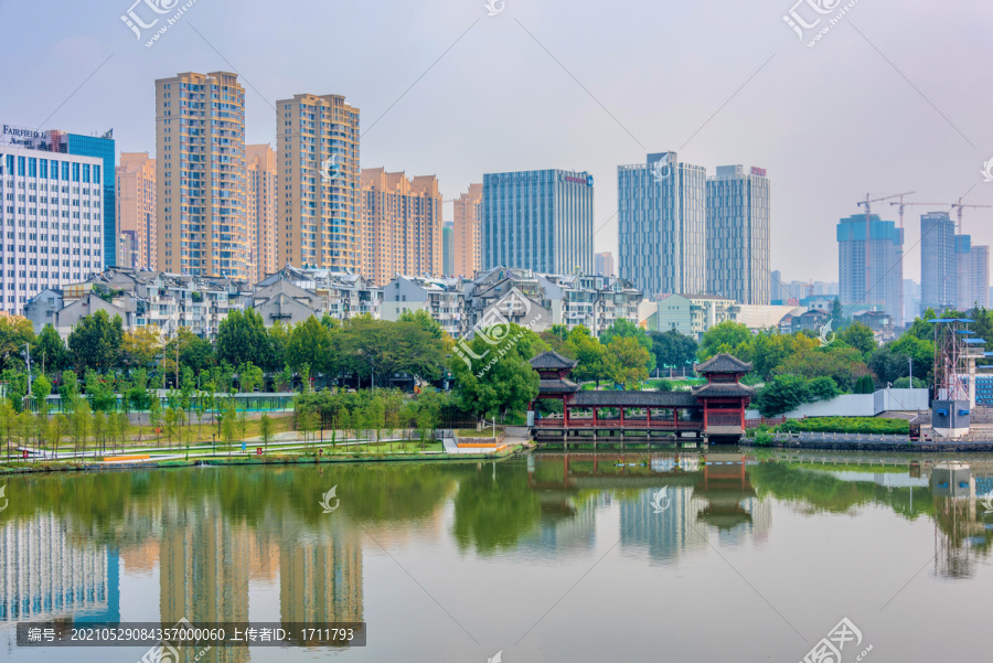 中国湖北荆州城市风光