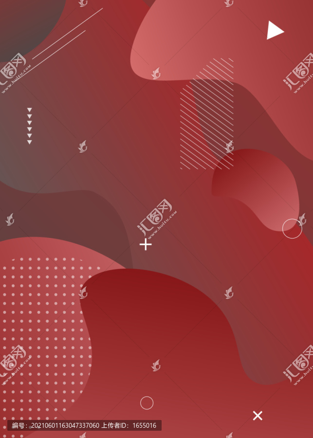 現(xiàn)代幾何抽象漸變紅色背景