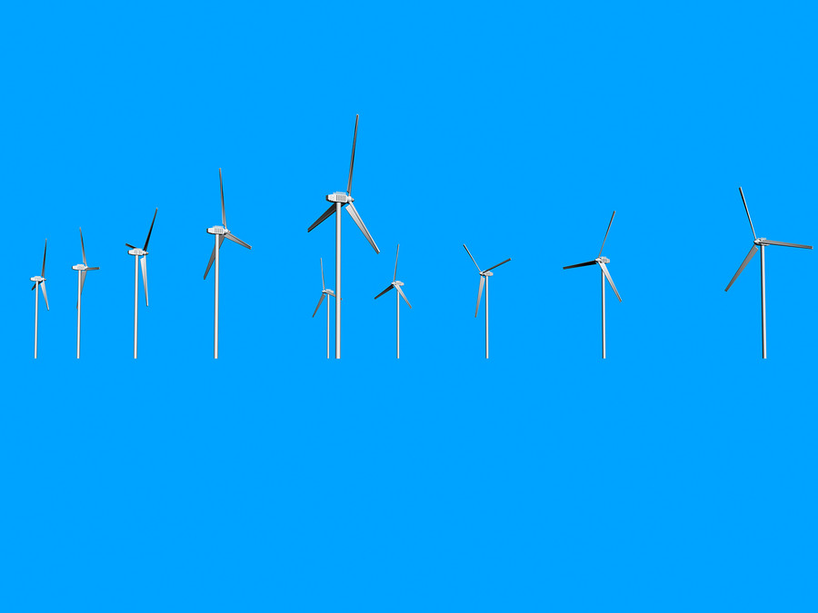 风力发电机3D模型