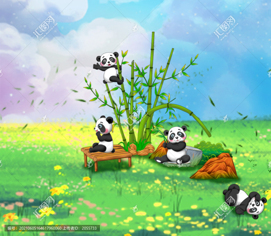 卡通熊貓