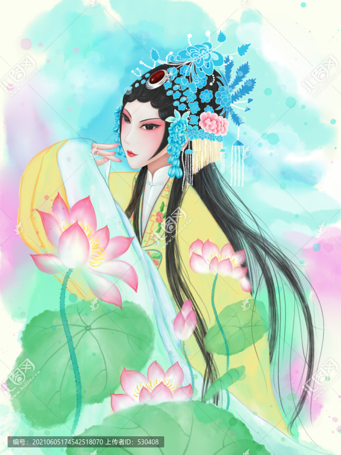戲荷青衣