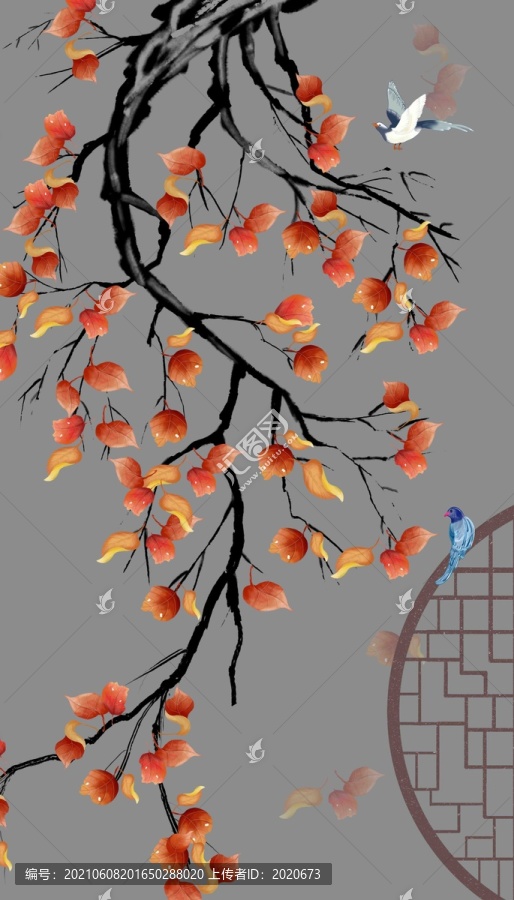 紅葉插畫