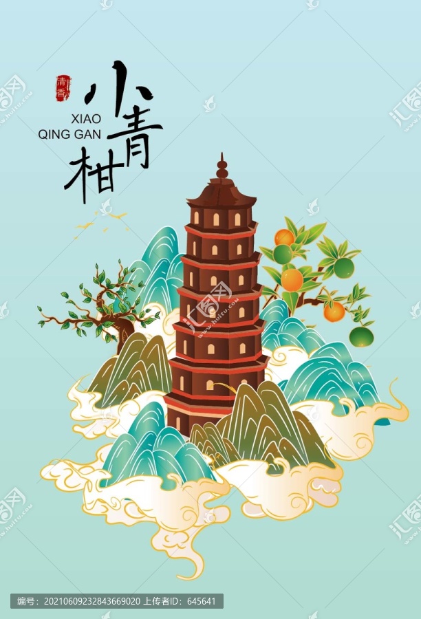 手繪新會小青柑