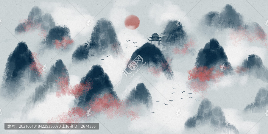 意境水墨山水畫(huà)
