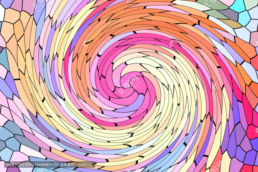 旋涡抽象多彩线条