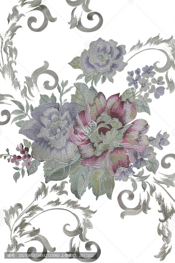 宮廷刺繡花紋