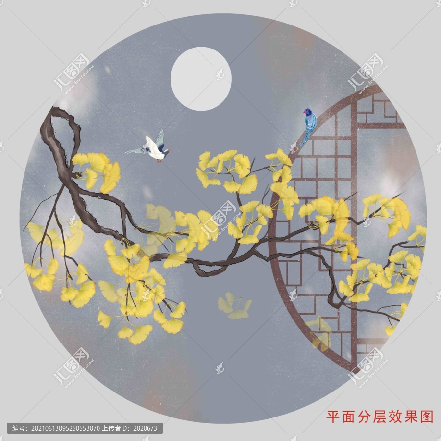 銀杏裝飾畫