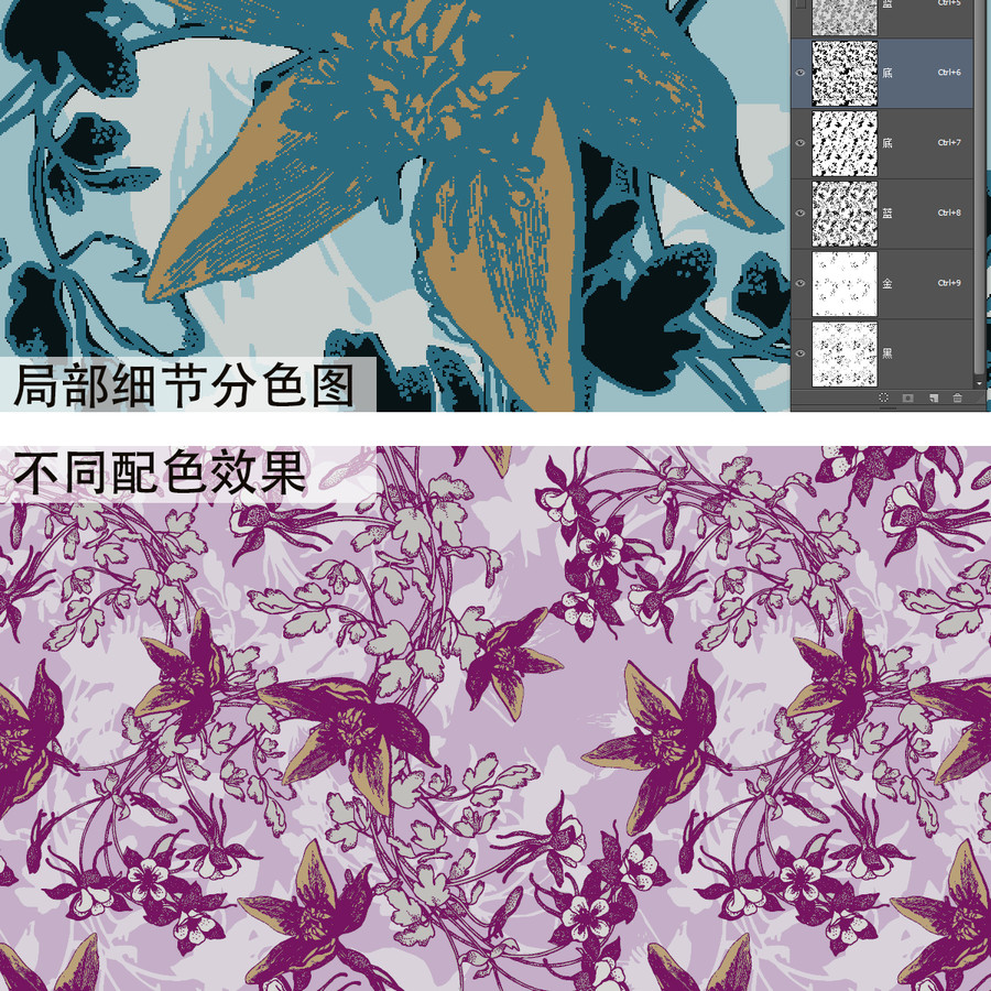 小碎花高清分通道
