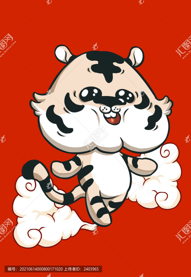卡通白虎門貼