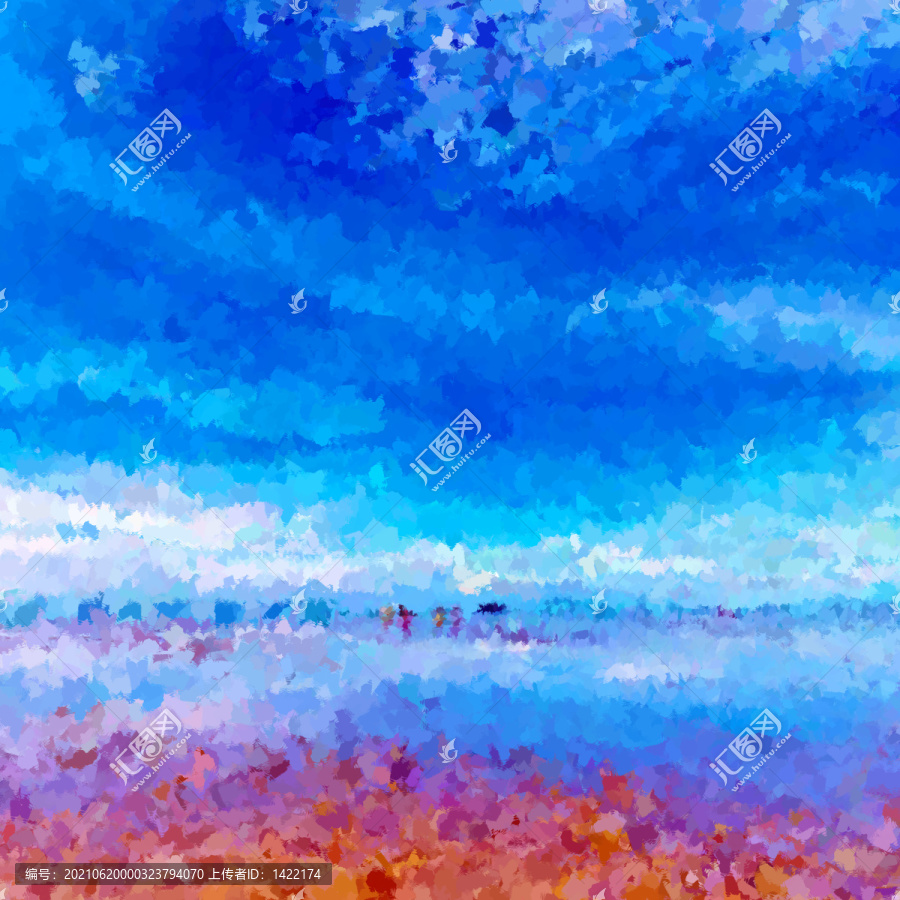 唯美風(fēng)景云海云彩油畫