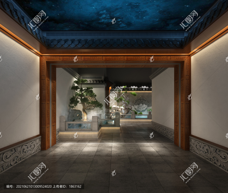 中式餐飲過道