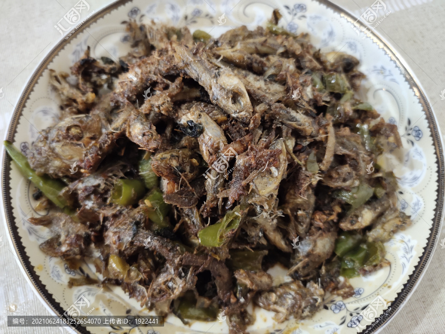 油炸小魚特寫