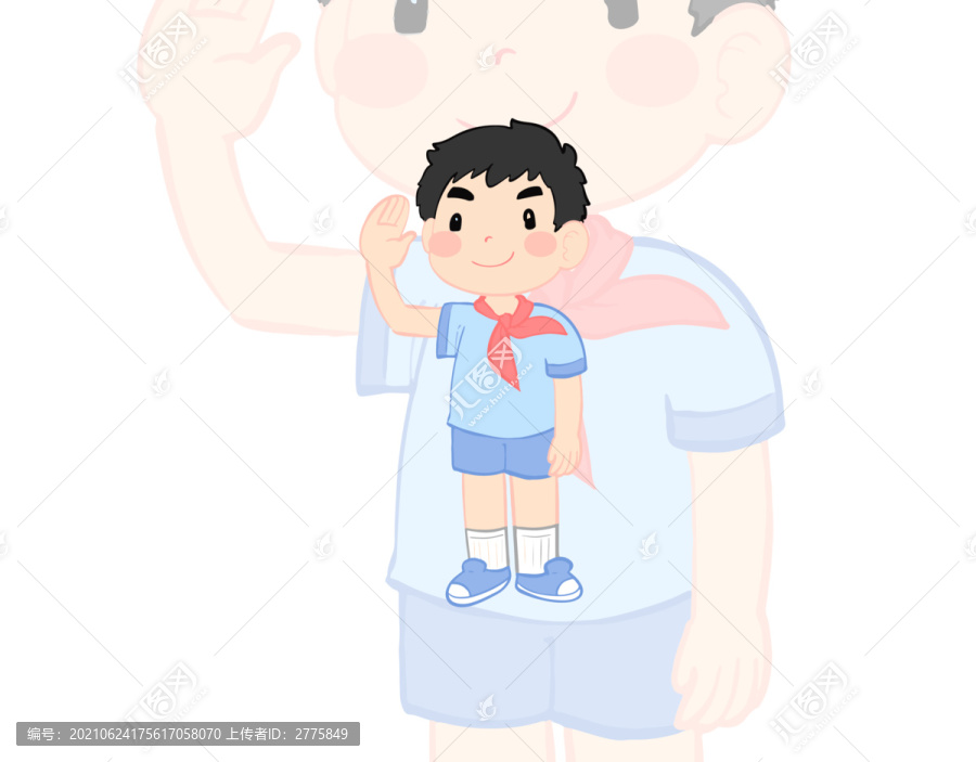 少年隊(duì)員插畫