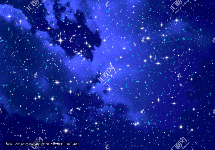 藍(lán)色云層星空