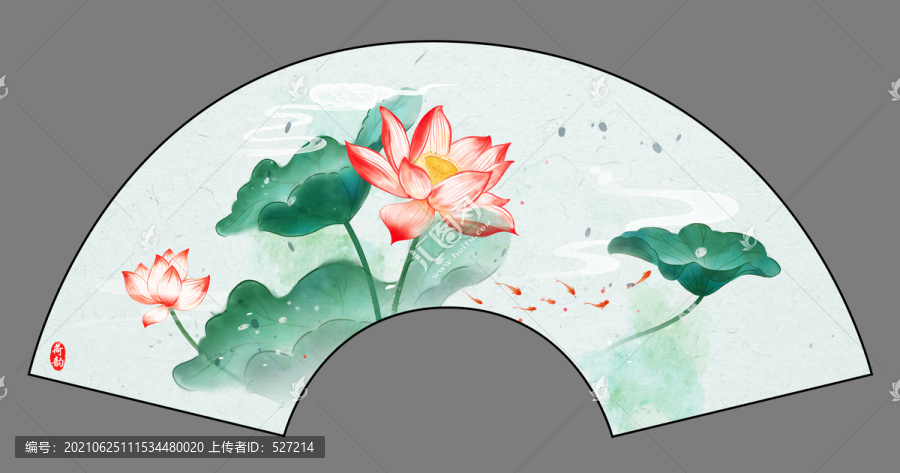 折扇古風(fēng)插畫