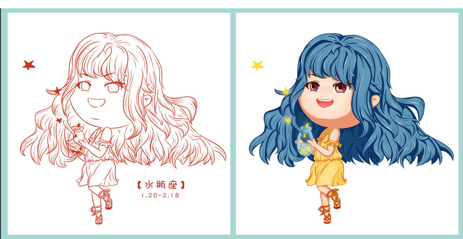 十二星座女孩系列之水瓶座