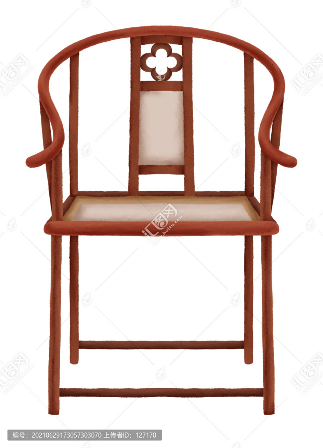 手绘中式椅子
