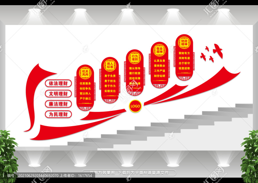 財政樓道展板