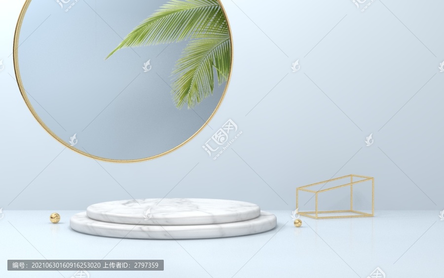電商C4D立體背景海報(bào)