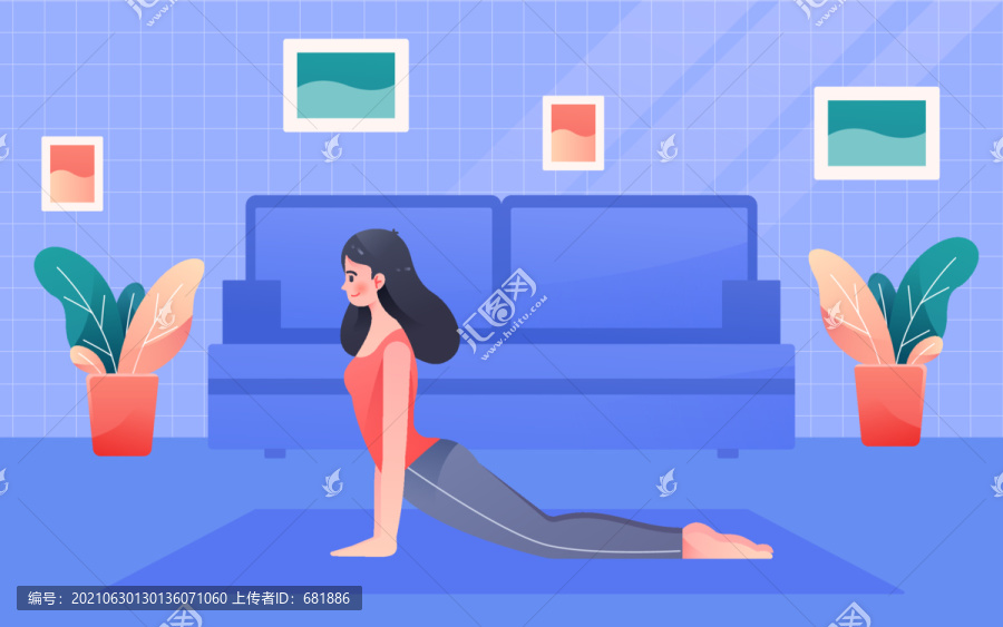 人物運動瑜伽健身減肥瘦身鍛煉