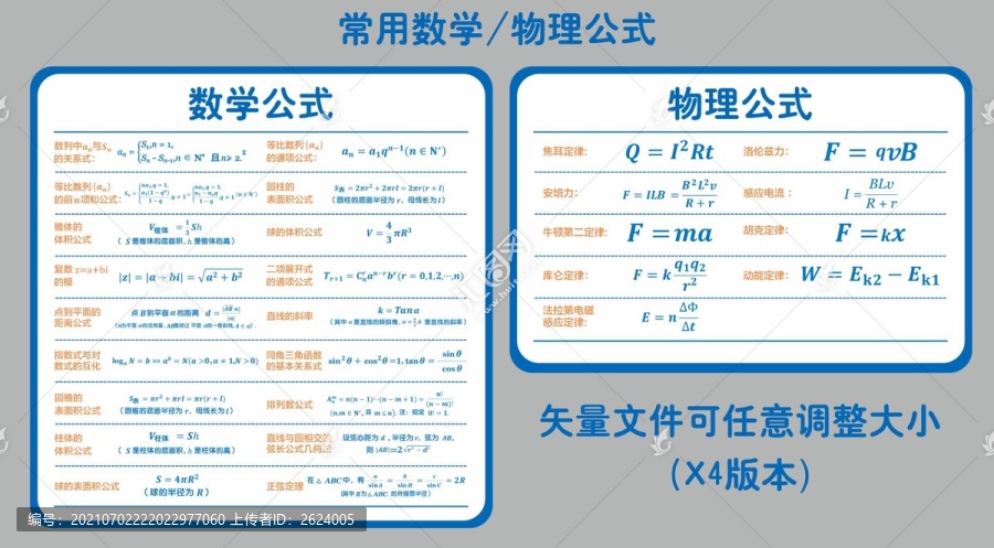 常用數(shù)學(xué)和物理公式