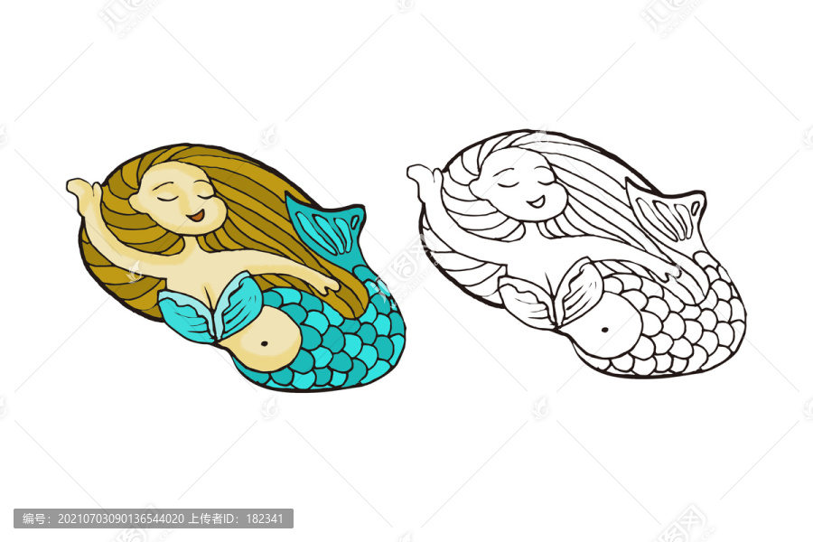 美人魚卡通形象