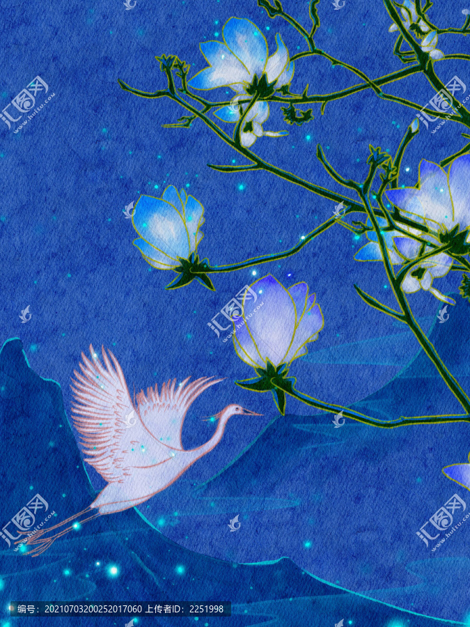 中國風(fēng)花卉室內(nèi)裝飾圖
