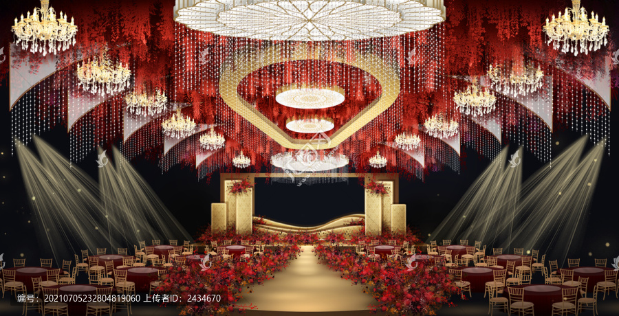 紅金色婚禮堂