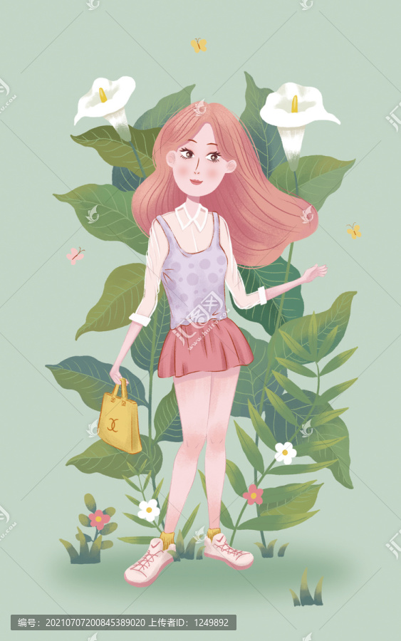 女孩插畫