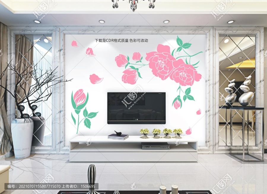 硅藻泥對角花