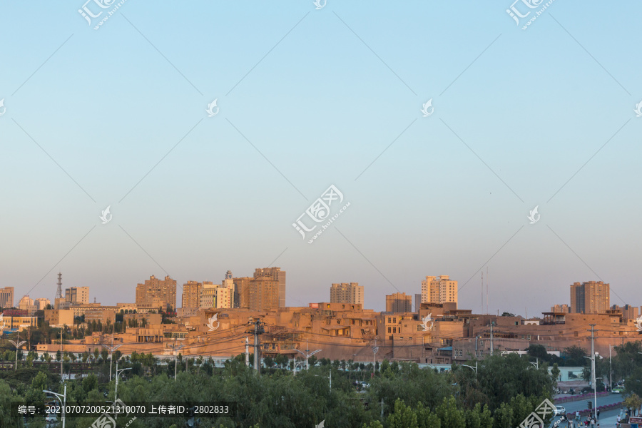 新疆喀什古城建筑风光