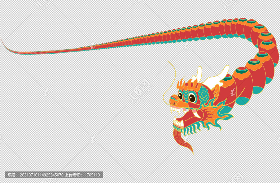 龍頭風(fēng)箏手繪素材